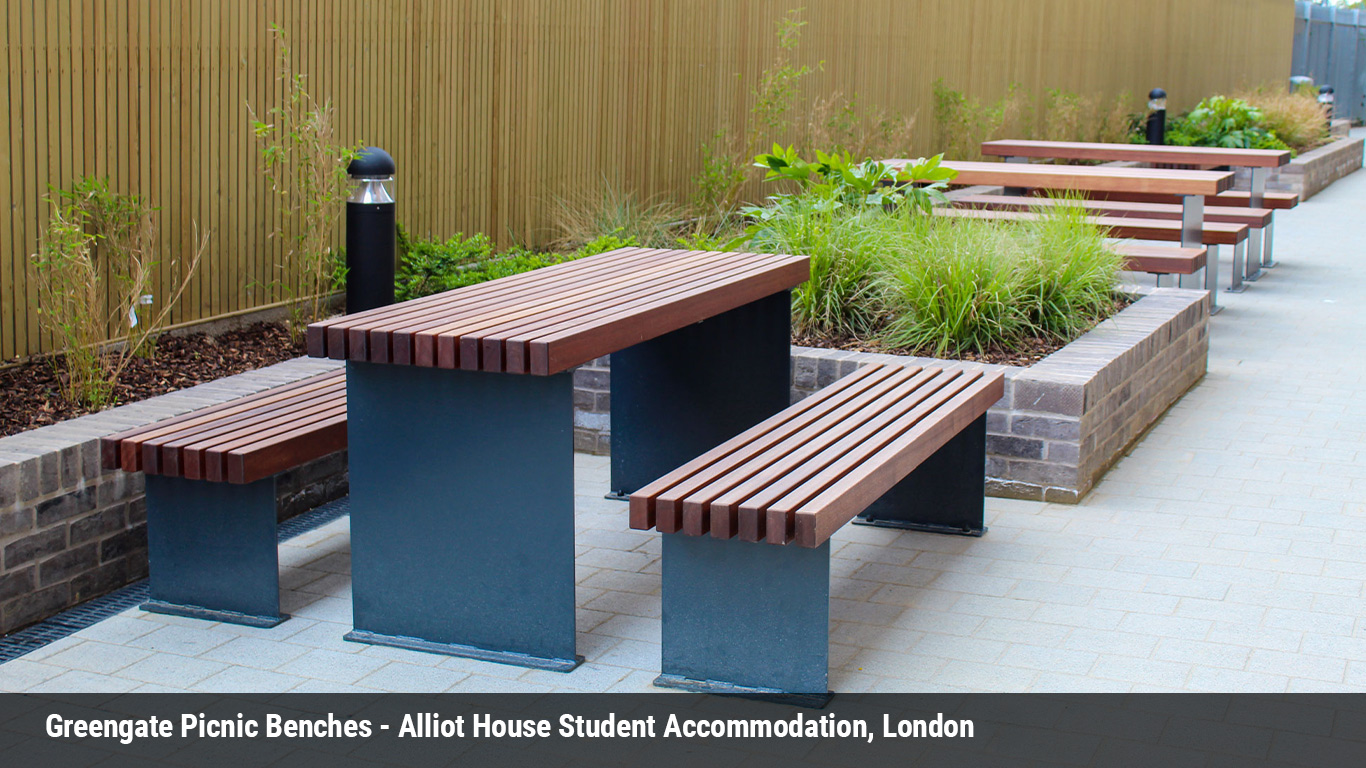 Greengate Picnic Table - Alliot House Student Accommodation - London