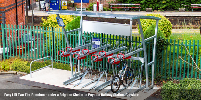 Easy Lift Two Tier Stands and Brighton Shelter - Poynton Station